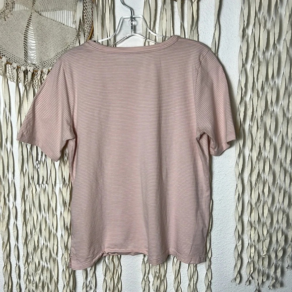 Eileen Fisher Blush Stripe Short Sleeve Tee Size XS - Picture 9 of 9